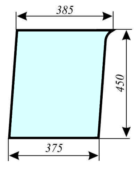 Szyba przednia dolna do ciągnika Renault, Claas 7700016585