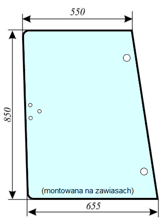 Szyba boczna do ciągnika Renault, Claas 7700054047