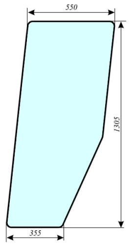 Szyba drzwi lewe, prawe do ciągnika Renault, Claas 7700017134