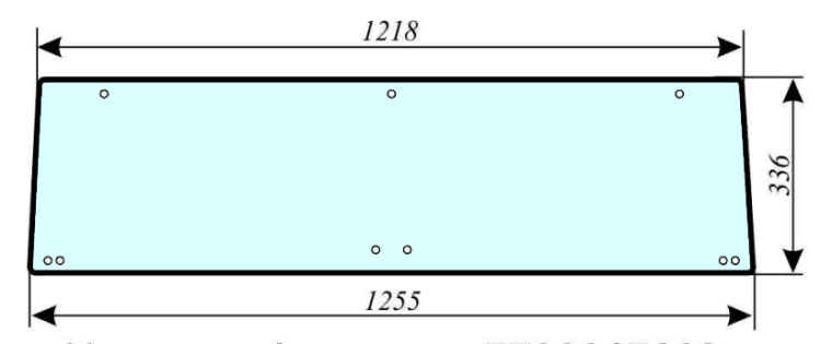Szyba tylna dolna łamana do ciągnika Renault, Claas 7700017669