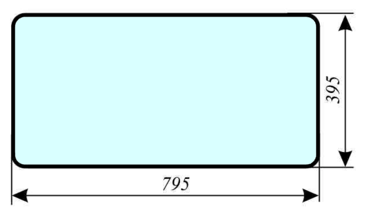 Szyba tylna dolna do ciągnika Renault, Claas 7700007517