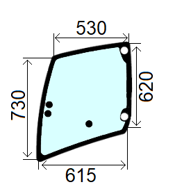 Szyba drzwi górna tylna ładowarka teleskopowa Manitou 795195