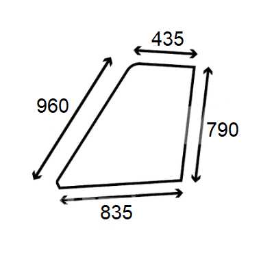 Szyba drzwi górna ładowarka teleskopowa Manitou 182358
