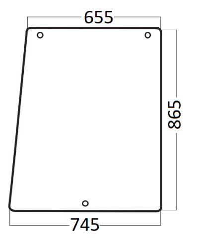 Szyba boczna lewa, prawa  do ciągnika Belarus (045a)