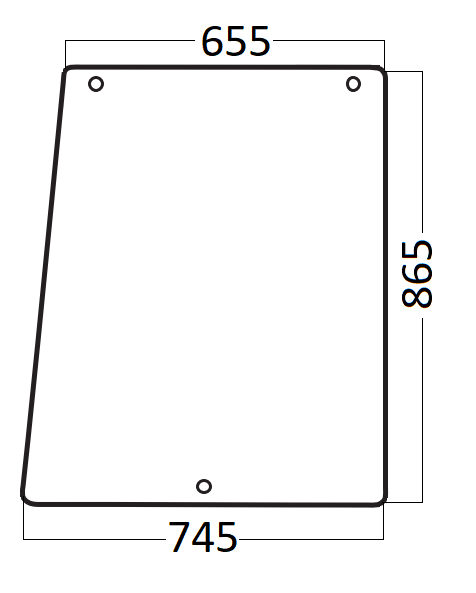 Szyba boczna lewa, prawa  do ciągnika Belarus (045a)