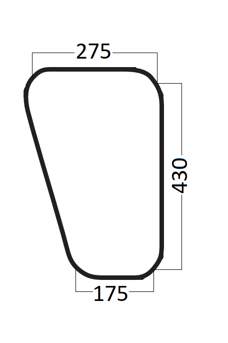 Szyba przednia dolna lewa, prawa do ciągnika Belarus MTZ-82 (047)