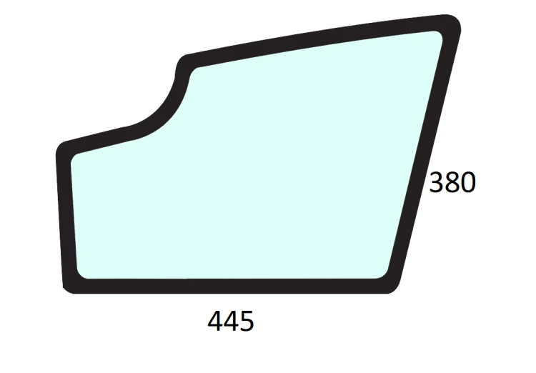 Szyba drzwi dolna minikoparka JCB 827/80293