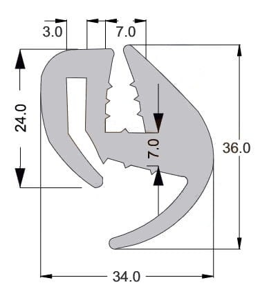 Uszczelka do szyb do MTZ, Belarus, Pronar, Fendt - MTZ_ETALON/0316