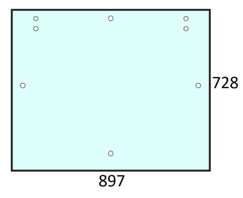 Szyba tylna do ciągnika Fiat - 5154756