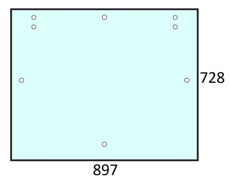 Szyba tylna do ciągnika Fiat - 5154756