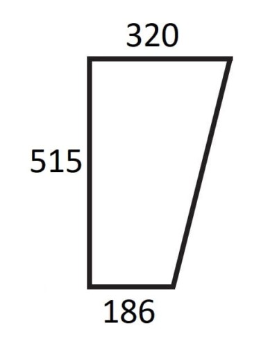 Szyba przednia dolna lewa, prawa do ciągnika Ursus (708)