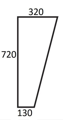 Szyba przednia dolna lewa, prawa do ciągnika Ursus (708a)