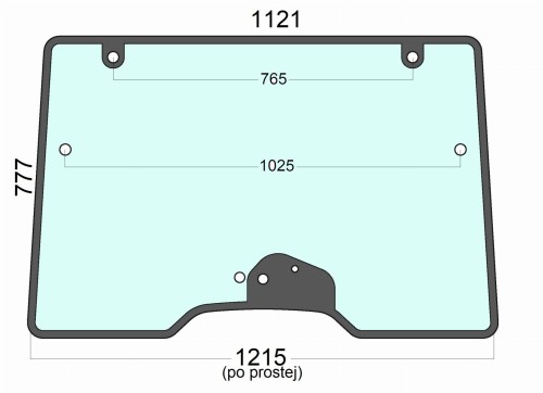 Szyba przednia do ciągnika Deutz, Hurlimann, Lamborghini, Same - 205959010