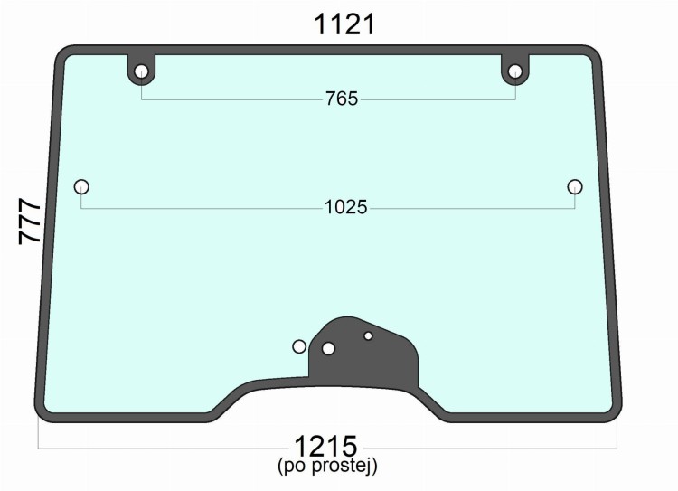Szyba przednia do ciągnika Deutz, Hurlimann, Lamborghini, Same - 205959010