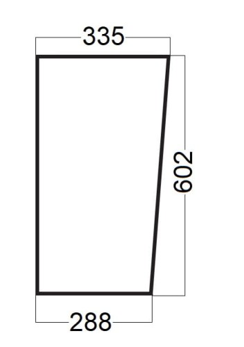 Szyba przednia dolna lewa, prawa do ciągnika Zetor 10368108 (594)