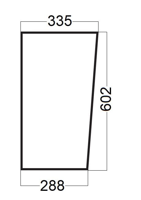 Szyba przednia dolna lewa, prawa do ciągnika Zetor 10368108 (594)