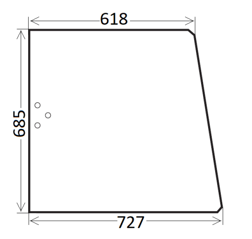 Szyba boczna lewa, prawa do ciągnika Renault 7701350715