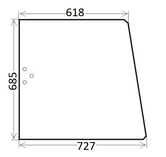Szyba boczna lewa, prawa do ciągnika Renault 7701350715