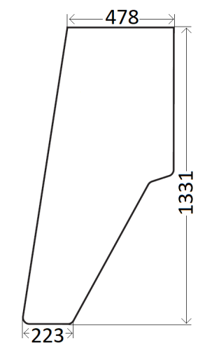Szyba drzwi lewe, prawe do ciągnika Renault 7701030340