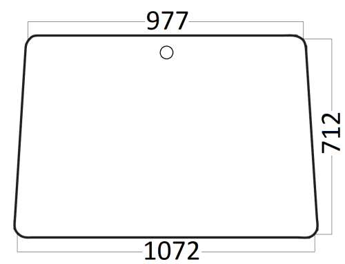 Szyba przednia do ciągnika (179a)