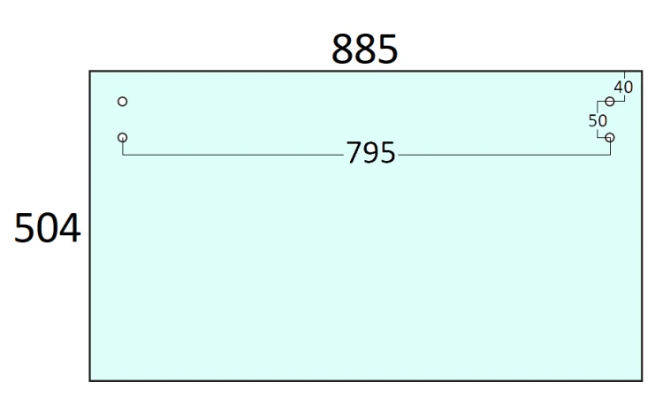 Szyba tylna dolna koparko-ładowarka CAT 8Y7262, 164-1304