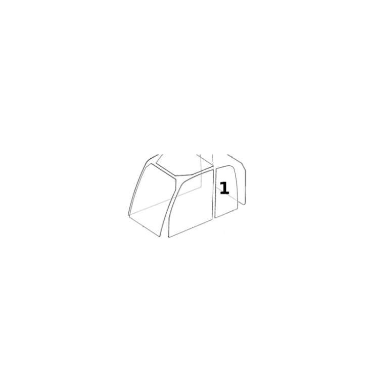 Szyba boczna za drzwiami lewa ładowarka teleskopowa JCB 827/20403, 827/30502