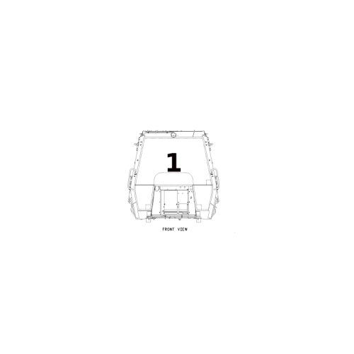 Szyba przednia laminowana koparko-ładowarka CAT 164-1070