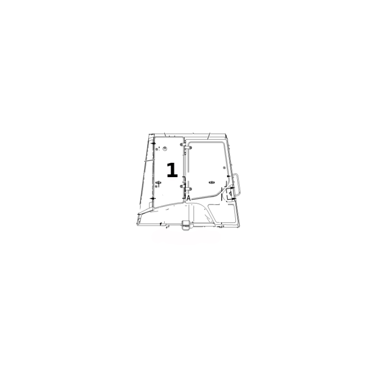 Szyba boczna prawa koparko-ładowarka CAT 164-1064