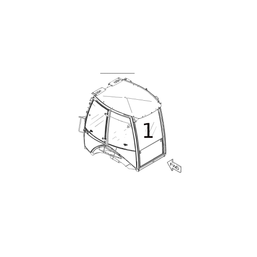 Szyba tylna koparko-ładowarka CAT 205-9639