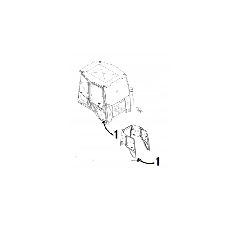 Szyba drzwi dolna koparko-ładowarka CAT 382-2269