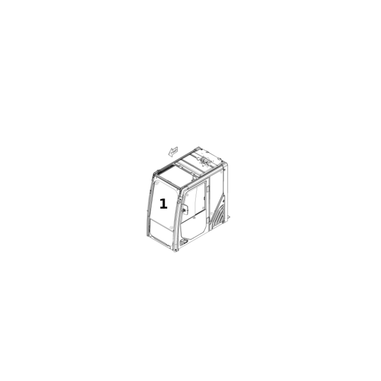 Szyba przednia laminowana koparka gąsienicowa CAT 453-4794, 453-4795, 334-6483