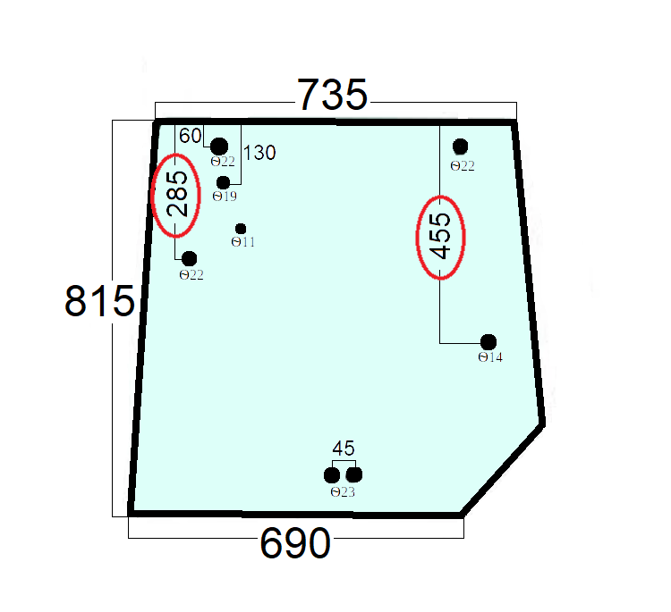 Szyba tylna do ciągnika Massey Ferguson - 4272761M1