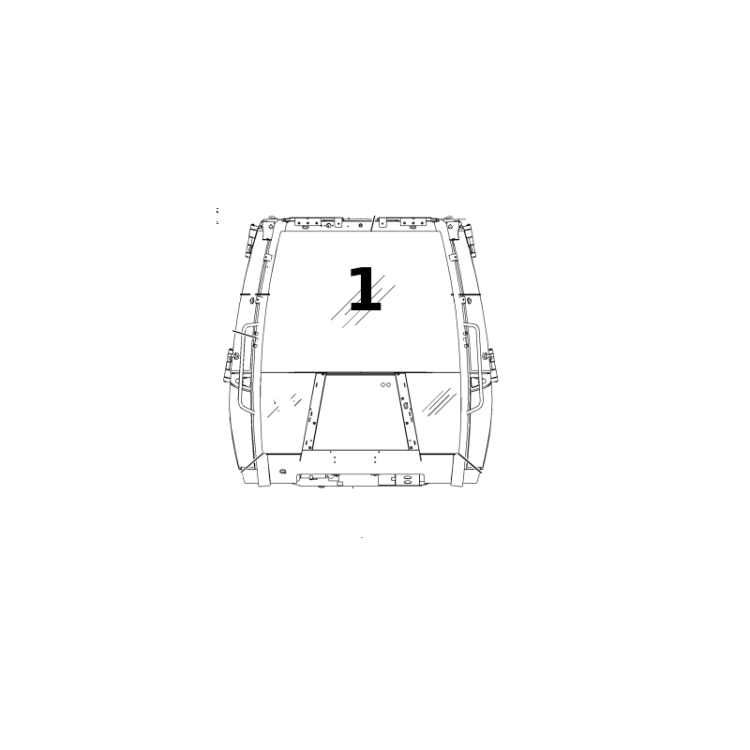 Szyba przednia laminowana koparko-ładowarka CAT 205-9607