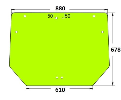 Szyba tylna do ciągnika Case, New Holland, Steyr 84224148