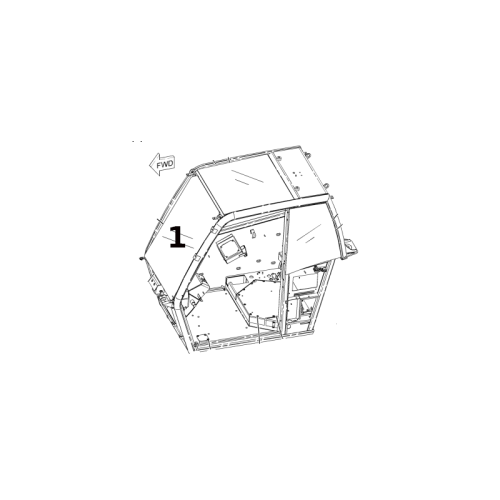 Szyba przednia laminowana ładowarka teleskopowa CAT 174-1043, 1741043