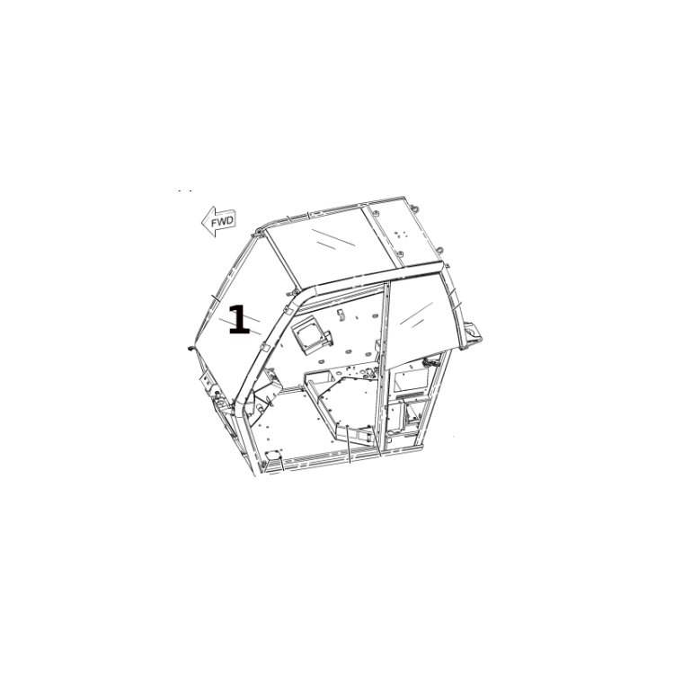 Szyba przednia laminowana ładowarka teleskopowa CAT 174-1043, 1741043