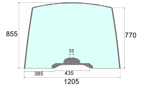 Szyba przednia do ciągnika Case, New Holland, Steyr - 84214857