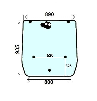 Szyba tylna do ciągnika Case, New Holland, Steyr - 84327955