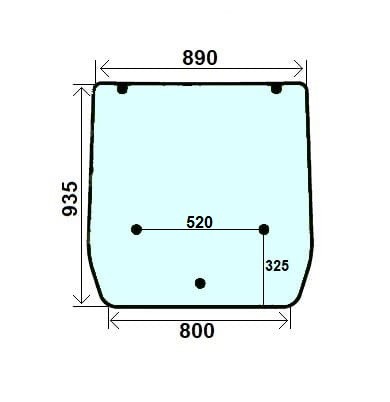 Szyba tylna do ciągnika Case, New Holland, Steyr 84600198
