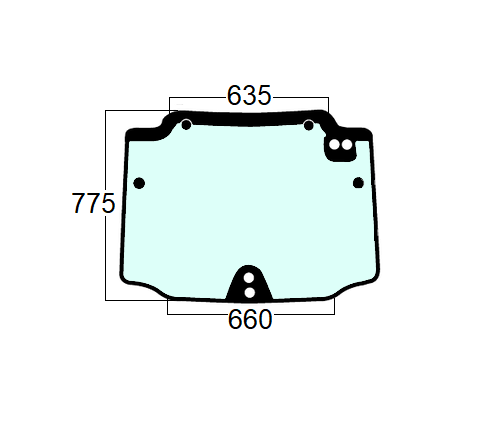 Szyba tylna do ciągnika New Holland - 44910455