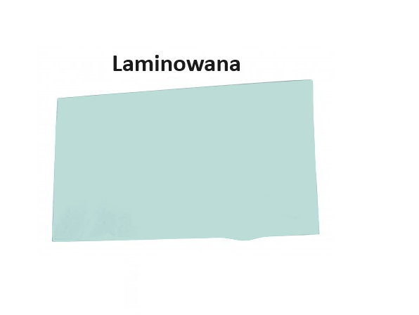 Szyba przednia dolna laminowana koparka gąsienicowa CAT 3168854, 316-8854