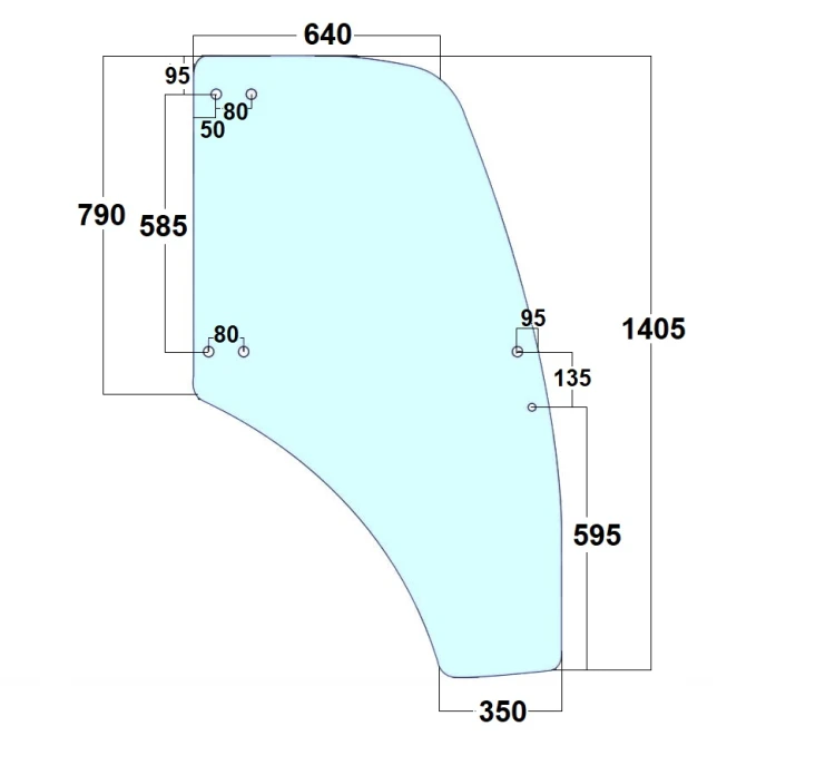 Szyba drzwi prawe do ciągnika Lindner - 3203102
