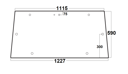 Szyba tylna do ciągnika Massey Ferguson - 3477716M1