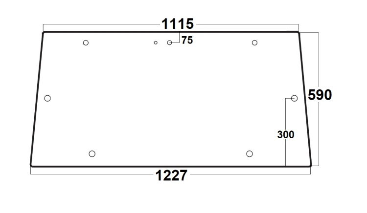 Szyba tylna do ciągnika Massey Ferguson - 3477716M1
