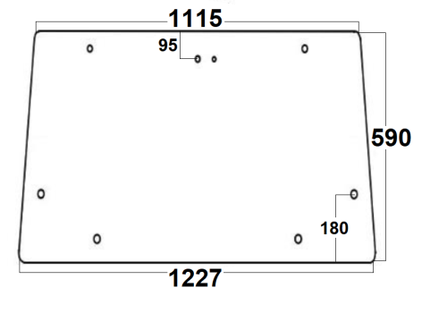 Szyba tylna do ciagnika Massey Ferguson - 3476182M1