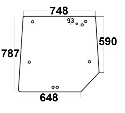 Szyba tylna do ciągnika Massey Ferguson - 3804694M3