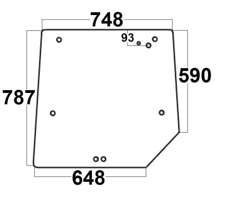 Szyba tylna do ciągnika Massey Ferguson - 3804694M3
