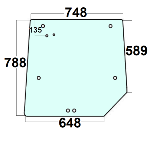 Szyba tylna do ciągnika Massey Ferguson - 3821485M1
