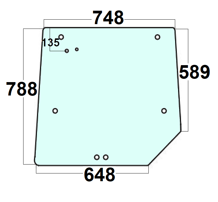 Szyba tylna do ciągnika Massey Ferguson - 3821485M1