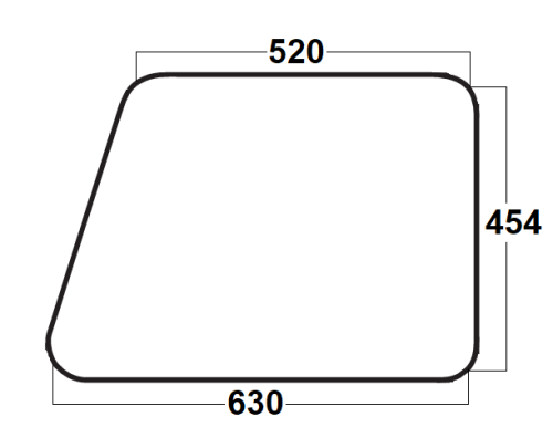 Szyba drzwi górna lewa, prawa do ciągnika MTZ-82 (085)